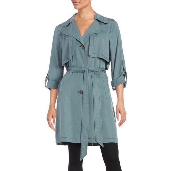 7 For All Mankind Jackets & Blazers - 7 For all Mankind Blue Lightweight Trench Coat